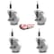 Service Caster 4'' Nylon Swivel 7/8'' Expanding Stem Caster Set with Brake, 4PK SCC-EX20S414-NYS-TLB-78-4 - alternate 4